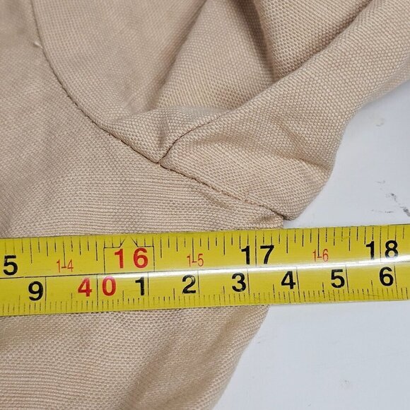 Sundance Beige Cotton/Linen Jacket With Button Closure Tan Women's PXS - Picture 7 of 9